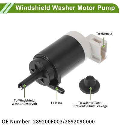 Windshield Washer Pump w/Grommet for Nissan Micra (1992-2003)