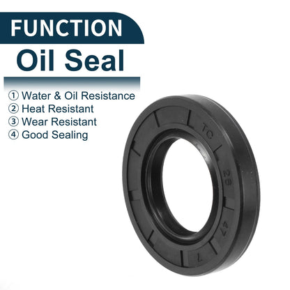 Oil Seal 26x47x7mm 5Pcs NBR Rubber Rotary Shaft Seal for Make Model