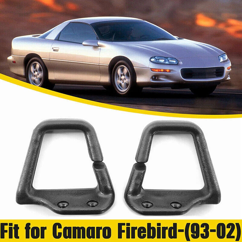 Black Ebony Slotted Seat Belt Guide Loops for 1993-2002 Camaro Firebird (1993-2002)