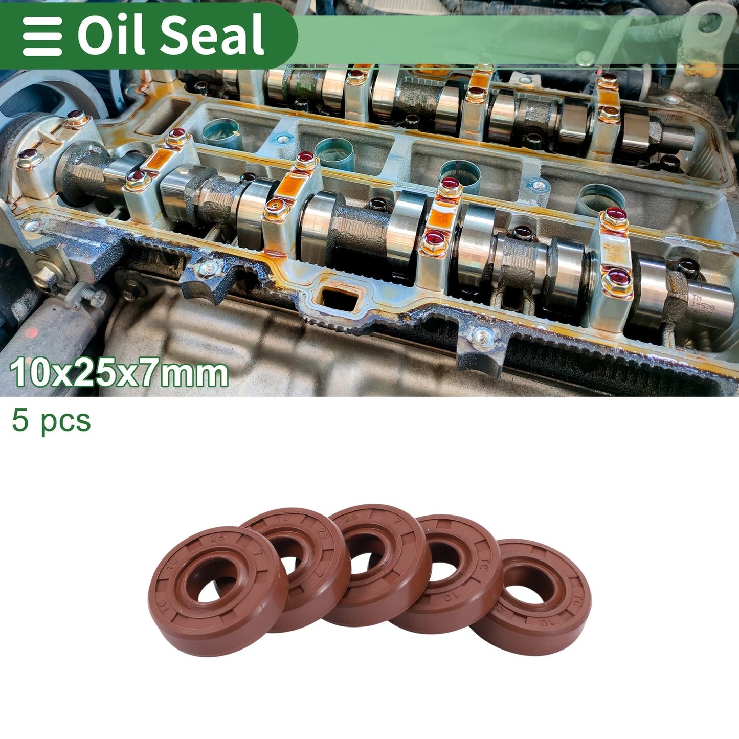 Oil Seal / 10x25x7mm / Rotary Shaft Seal for Vehicle