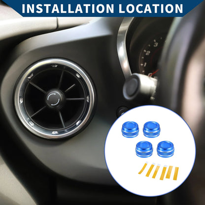 AC Vent Adjust Switch Knob Cover Ring for Ford Bronco Sport (2021-2023) - 4 Pcs