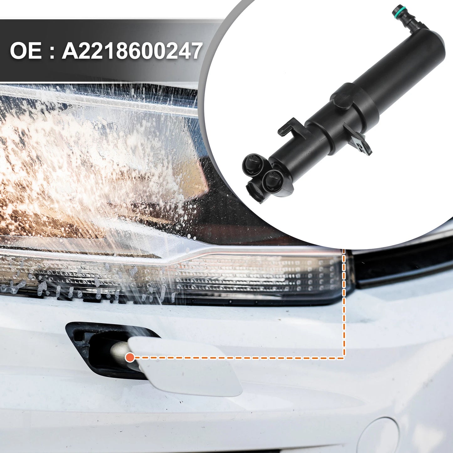 Front Right Auto Headlight Washer Nozzle for Mercedes-Benz CL 550 (2007-2014)