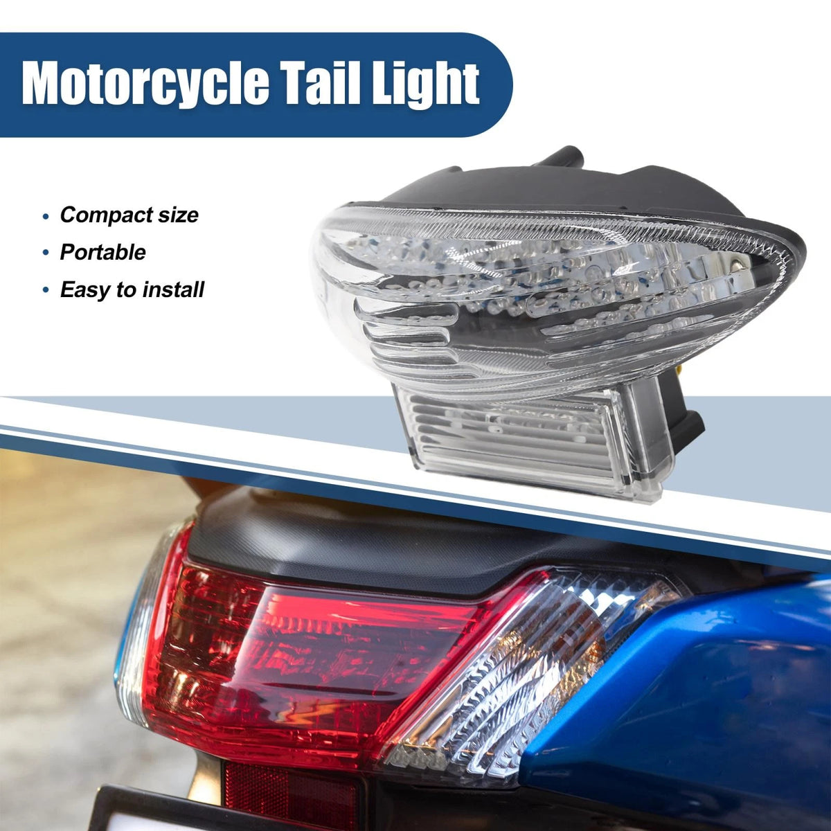 Clear Shell Yellow LED Brake Tail Light for Suzuki Hayabusa (1999–2020)