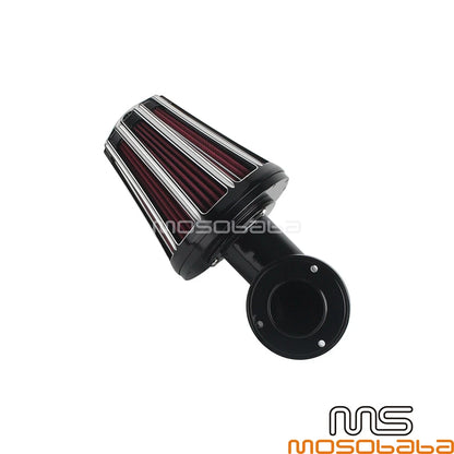 Black Air Filter Cleaner Intake Kit for Harley Road King FLHR (2004-2023)