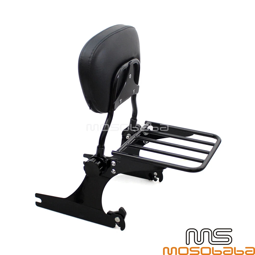 Detachable Backrest Sissy Bar Rack Set for Harley Dyna Super Glide (2005)