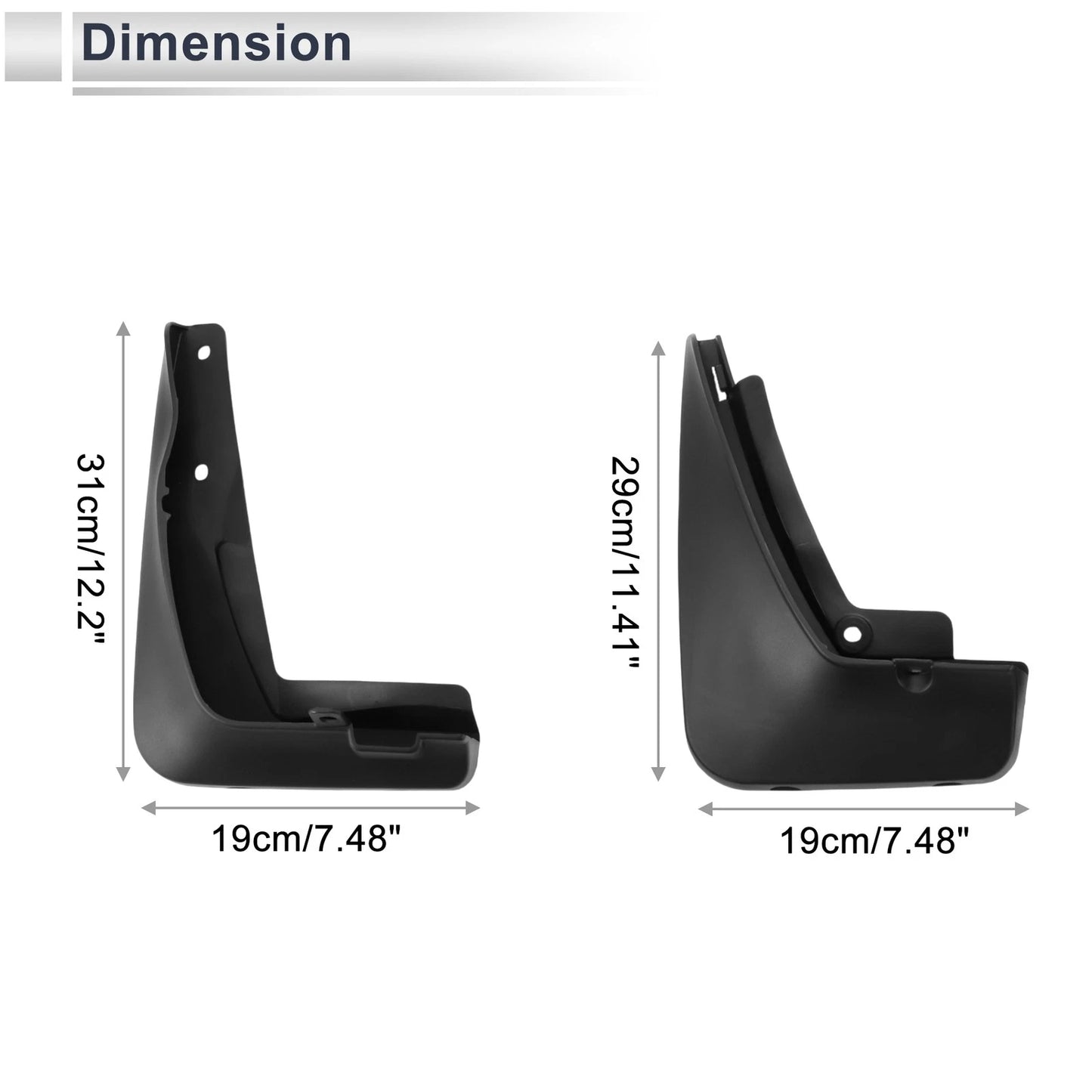 Mud Flaps Splash Guards 2 x Set for BMW 3 Series E46 (1997-2005)