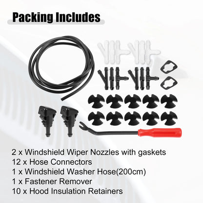 Front Windshield Washer Nozzle Kit for Jeep Grand (Fits All Years)