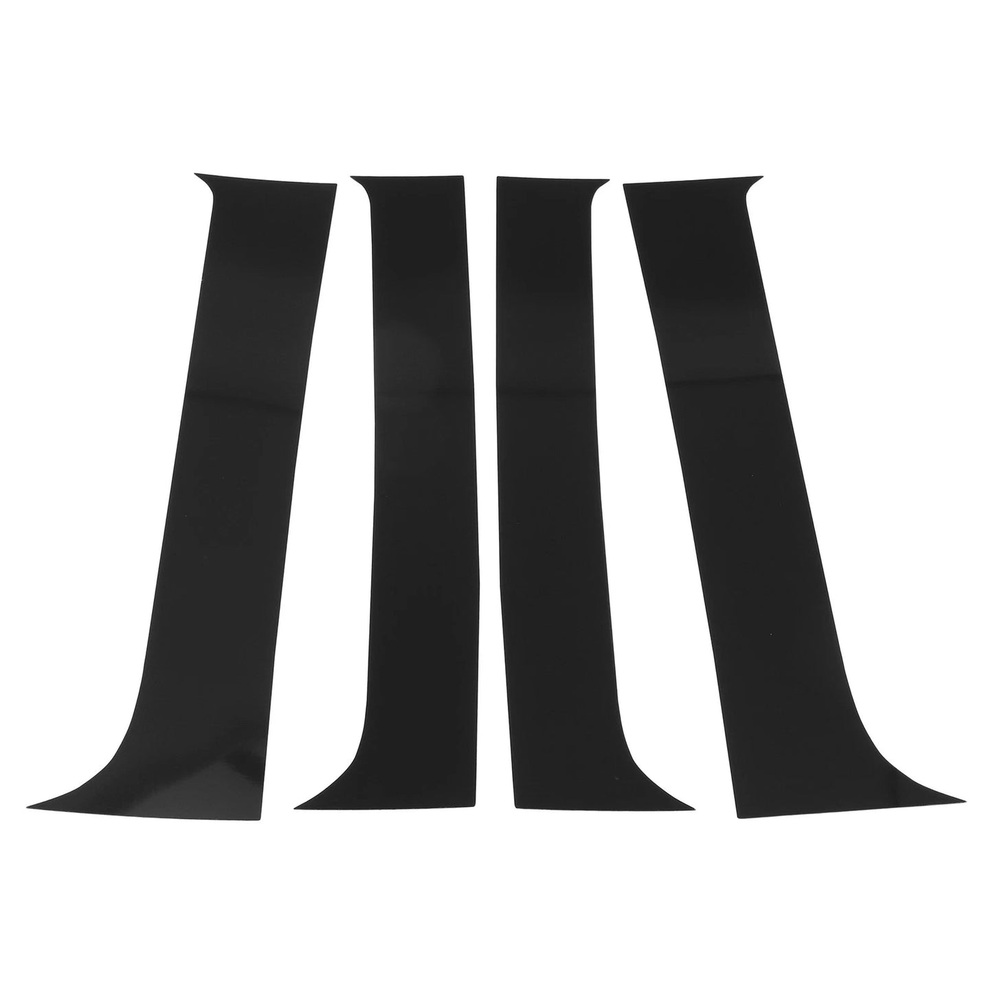 4 Pcs Black Door Pillar Window Trim for Chevy Silverado (2007 - 2013)