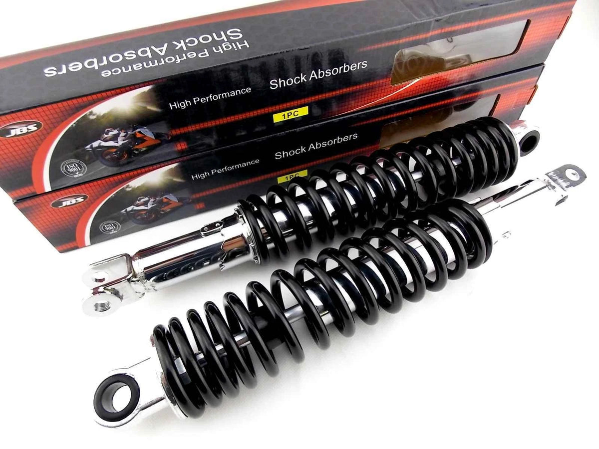 365mm JBS Black/Chrome Rear Shock Absorbers for Honda CB900F (1979-1983)