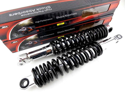 365mm JBS Black/Chrome Rear Shock Absorbers for Honda CB900F (1979-1983)