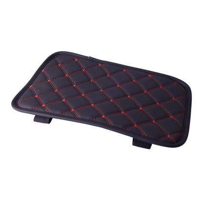 Universal Armrest Cushion Cover for Car Center Console Box Pad Black & Red Line