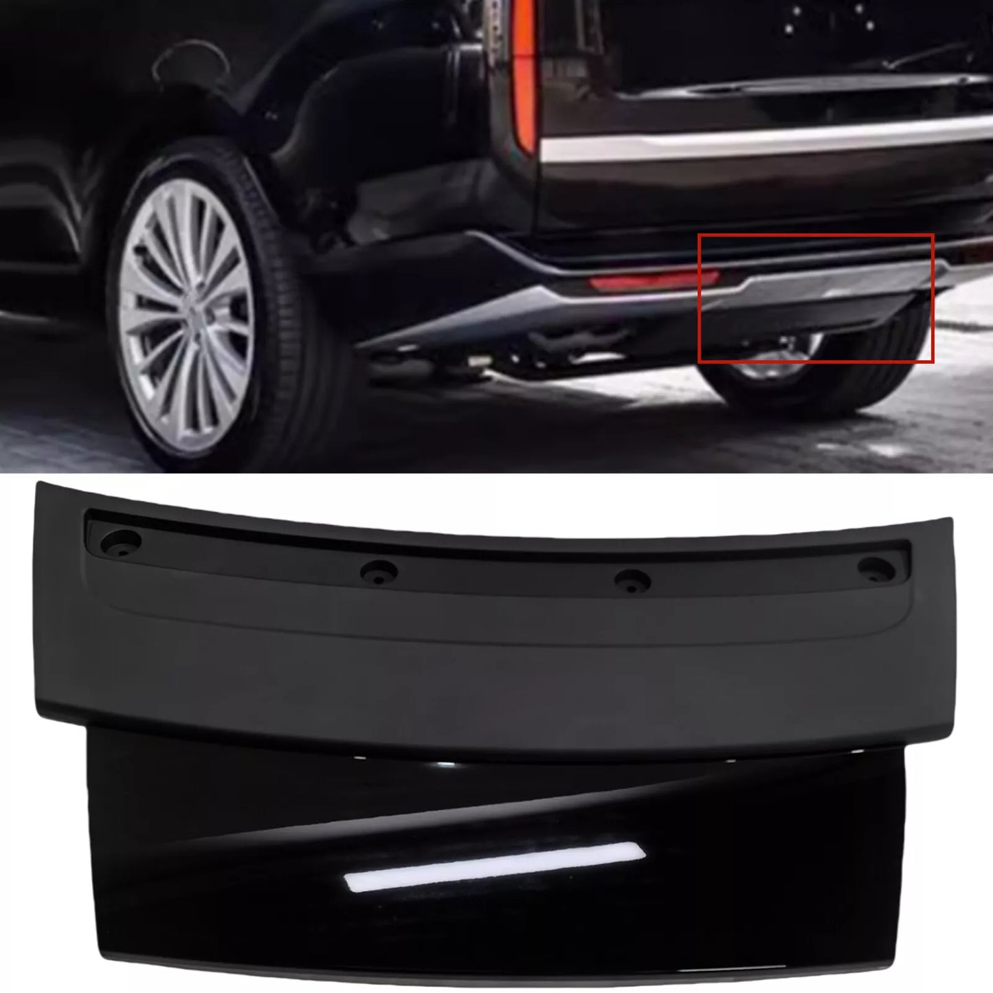 Rear Bumper Skid Plate Tow Hook Cover for Land Rover Range Rover (2022-2024)