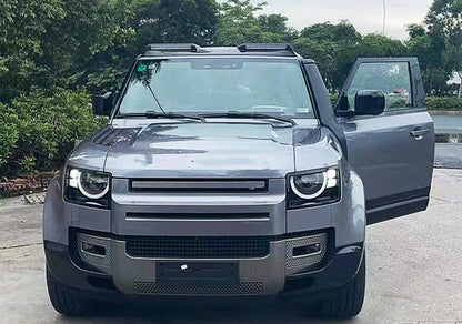 1x Gloss Black Front Top Light Bar for Land Rover Defender 90 110 (20-25)