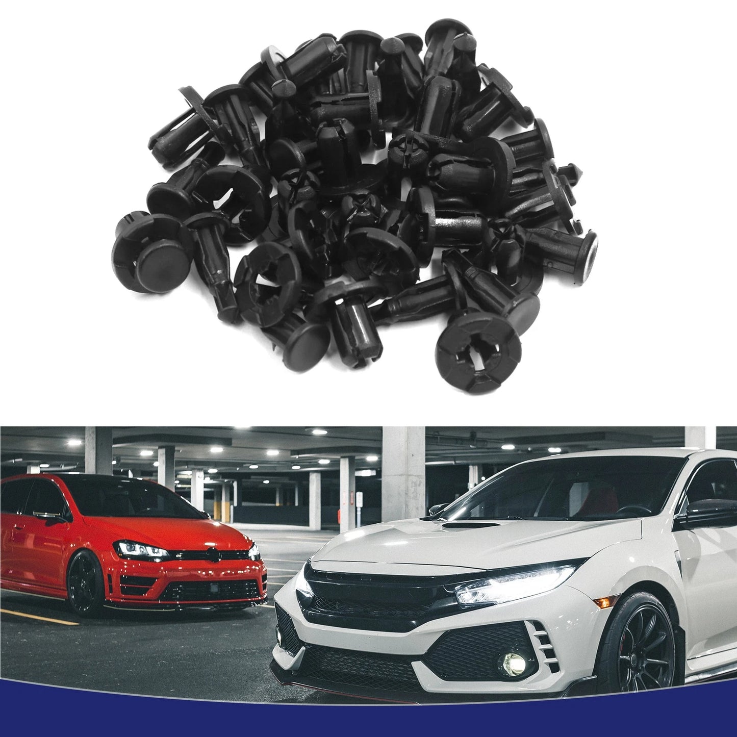 20 x 10mm Hole Rivets Fastener Fender Bumper Push Clips for Buick