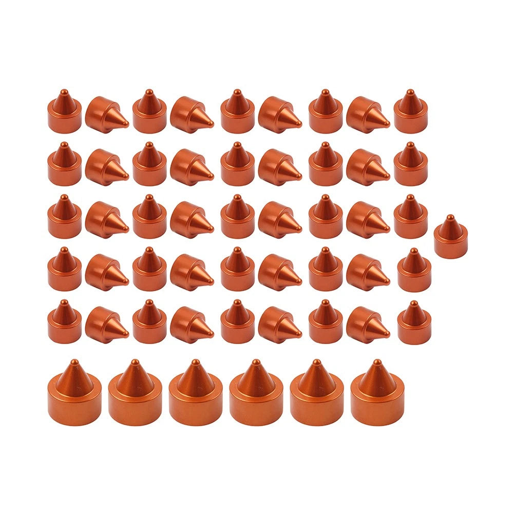 52X Engine Topper Screw Bolt Cap Orange for Harley Twin Cam Dyna FXD