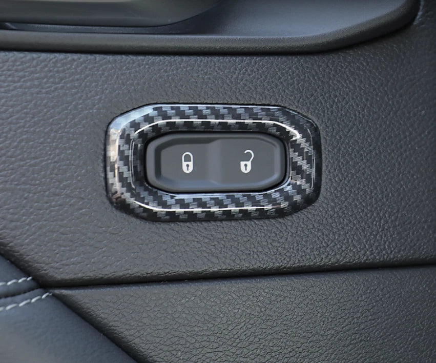 Door Lock Switch Button Cover Trim for Jeep Wrangler JL (2018-2023)