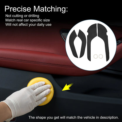 Car Door Anti Kick Pad Sticker Protector for Toyota Avalon (2019) - Black Set