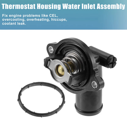 1x Thermostat Housing Assembly Plastic Metal Black for Dodge