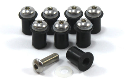 8x Gases parabrisas Pernos Goma Tuercas for Ducati 750SS ST4