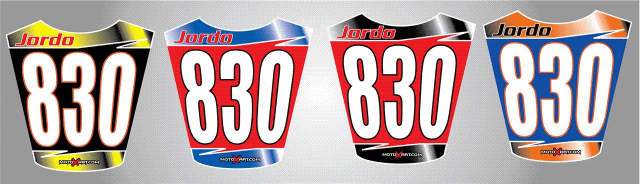 Custom Back Number Stickers for Roost ID Motocross Graphics