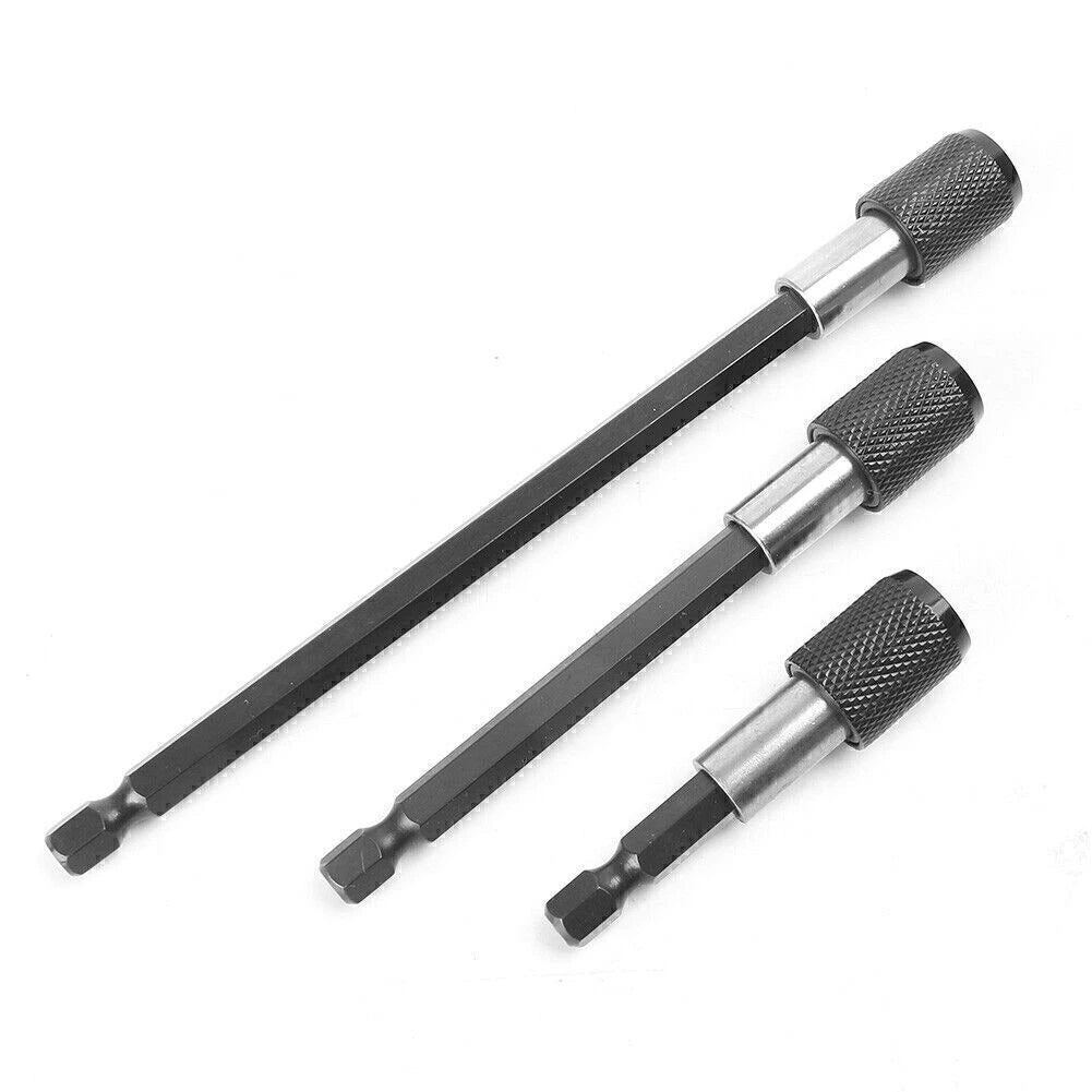 3X Magnetic Screwdriver Extension Quick-Release 1/4" Hex Shank for Drill Bit