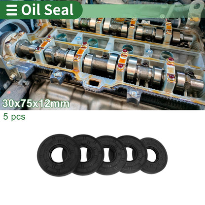 Oil Seal / 30x75x12mm / Rotary Shaft Seal NBR Black for Vehicle