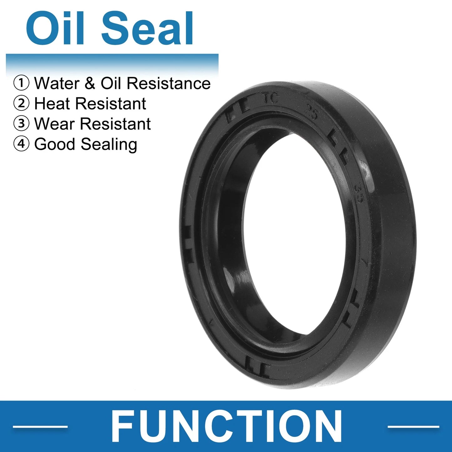Oil Seal / 25x35x7mm / Shaft Seal Nitrile Rubber Black 5 Pcs for Make Model
