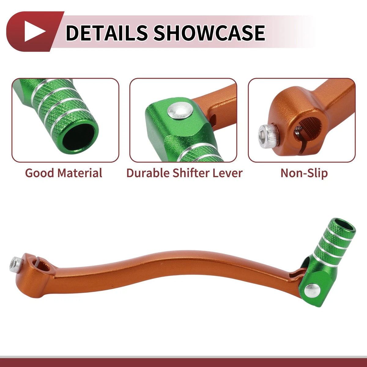 Foldable Motorcycle Gear Shifter Lever Orange Green for Kayo T6