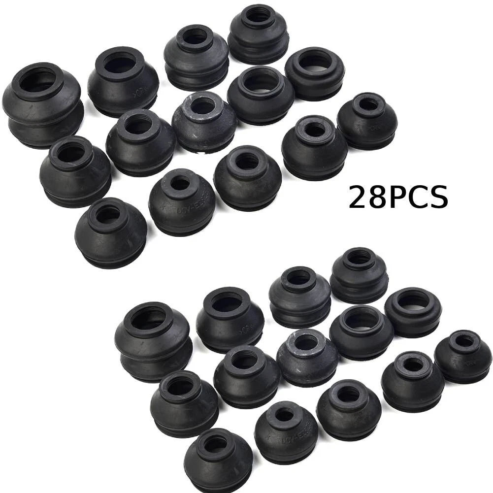 28Pcs Ball Joint Boot Suspension Dust Cover Track Tie Rod Linkage