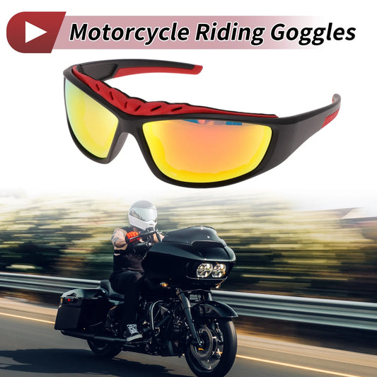 1Pc Riding Goggles Red Lens Black Frame Triacetyl Cellulose for Motorcycle