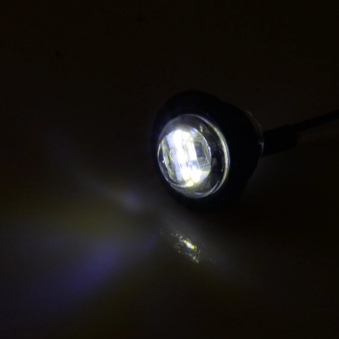 10pcs 3/4" White LED Side Marker Lights for Car Truck Trailer