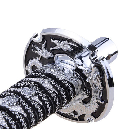 15cm Samurai Sword Shift Knob for SUV with 3 Adapters - Universal Silver