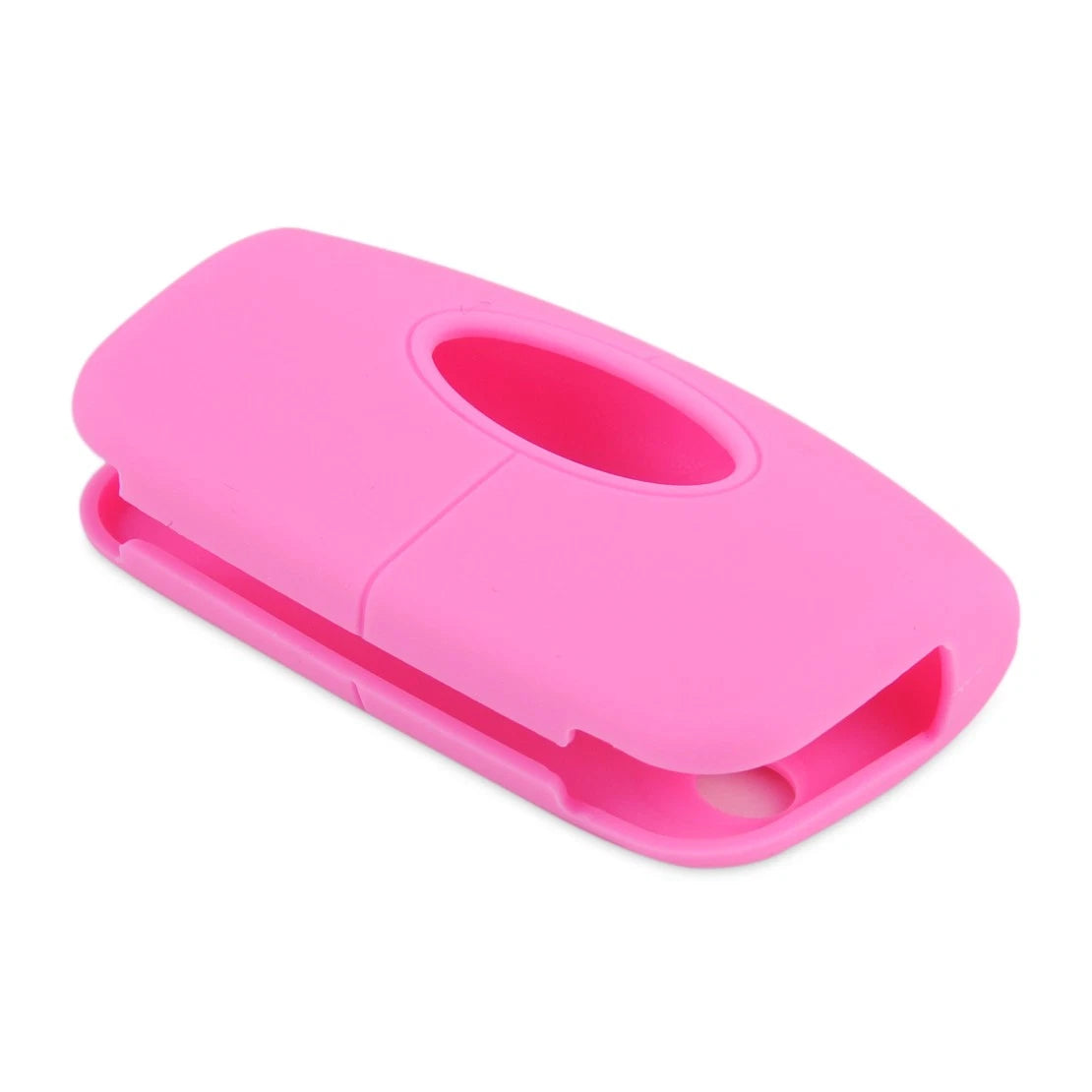 Silicone Key Cover 2 x Button Pink Protective Case for Ford Mondeo Kuga