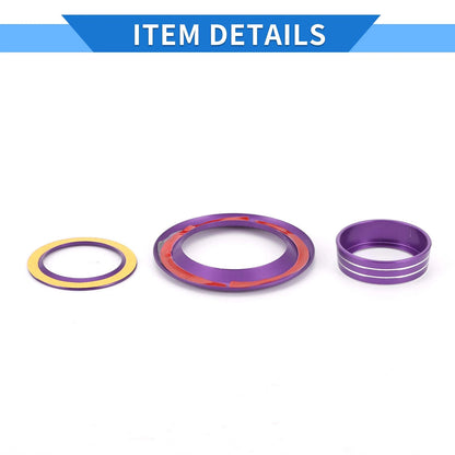 AC Engine Start Speaker Knob Cover Ring for Honda Civic (2016-2021) - 5 Pcs