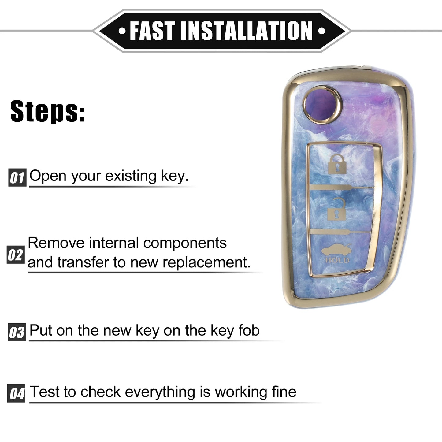 3 x Button Smart Key Fob Case Cover for Nissan Rogue Frontier (2014-2023)
