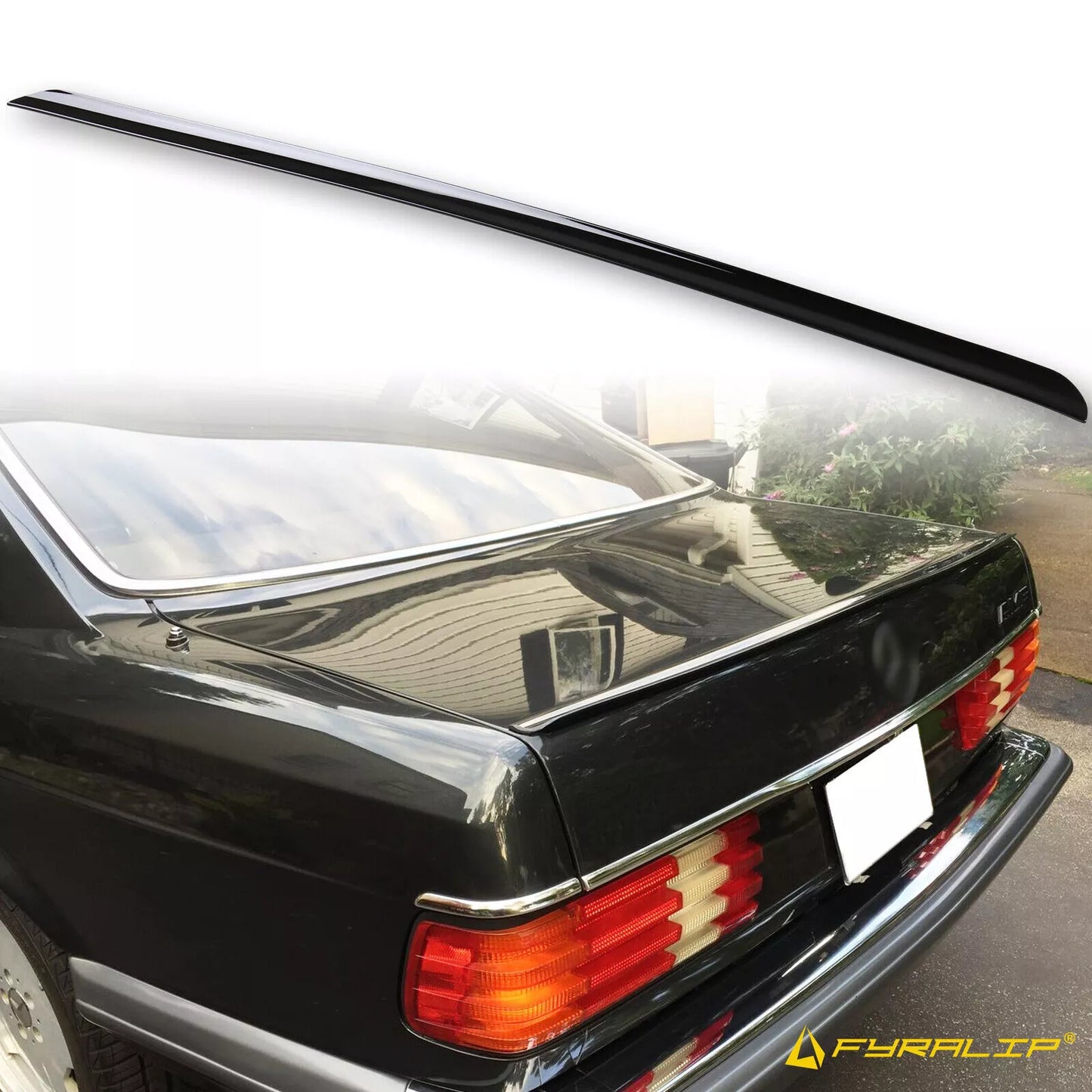 Black Boot Lip Spoiler for MB S Class W126 (1981-1991)