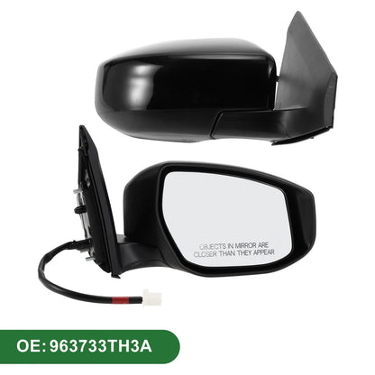 Right Side Door Mirror for Nissan Sentra (2013-2015) Manual Folding Black