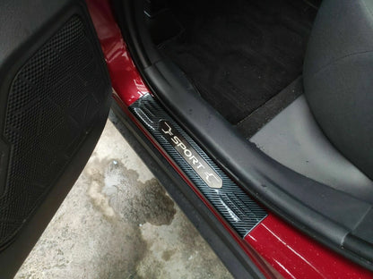Carbon Fiber Door Sill Scuff Plate Outer Cover for Toyota RAV4 (2019-2023)
