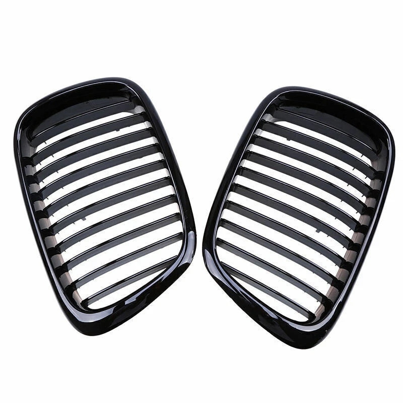 Gloss Black Kidney Grille Cover for BMW E39 525 528 530 535 M5 (1997-2003)