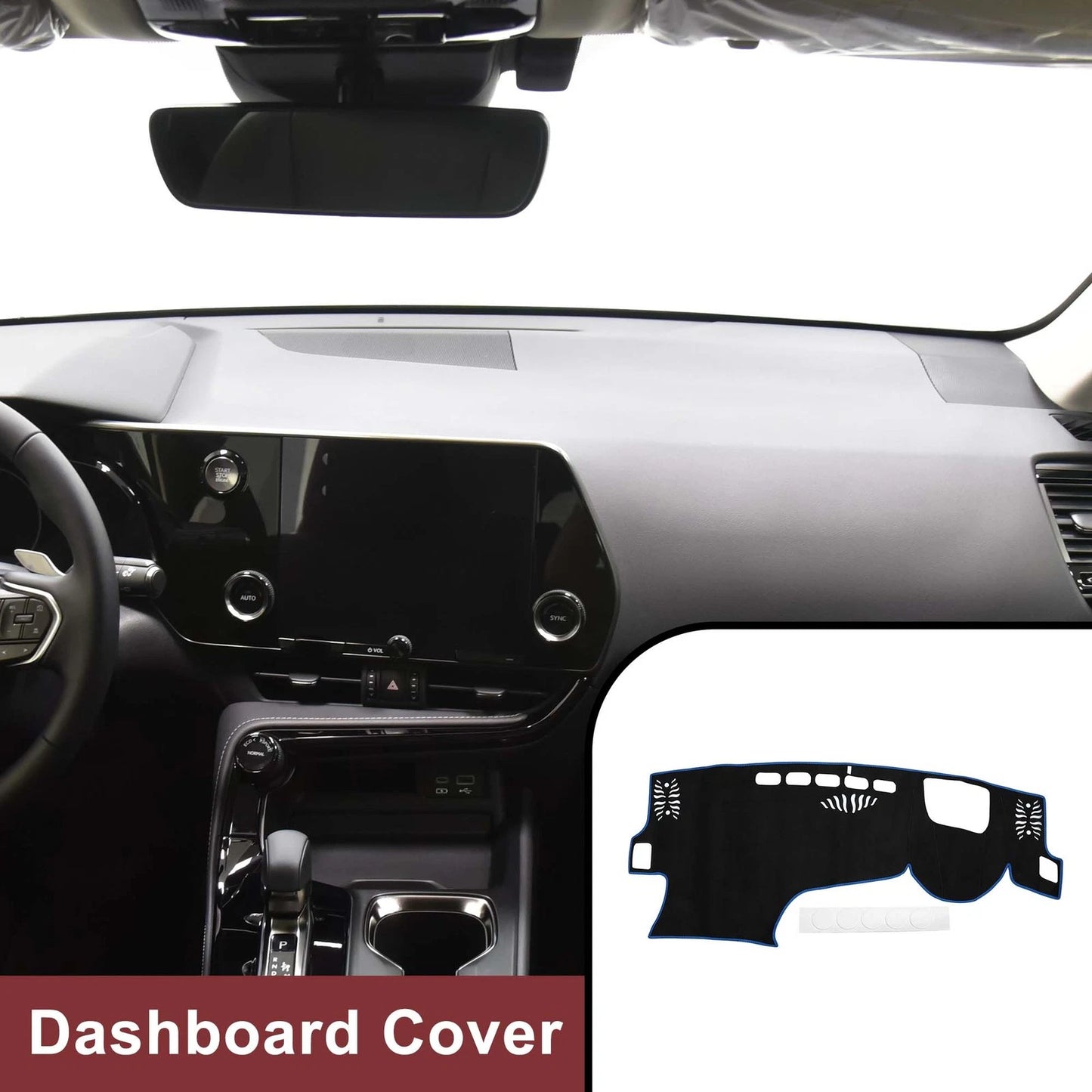 Dash Cover Mat for LEXUS NX250 2022-2023 Sun Protector Pad Black Blue