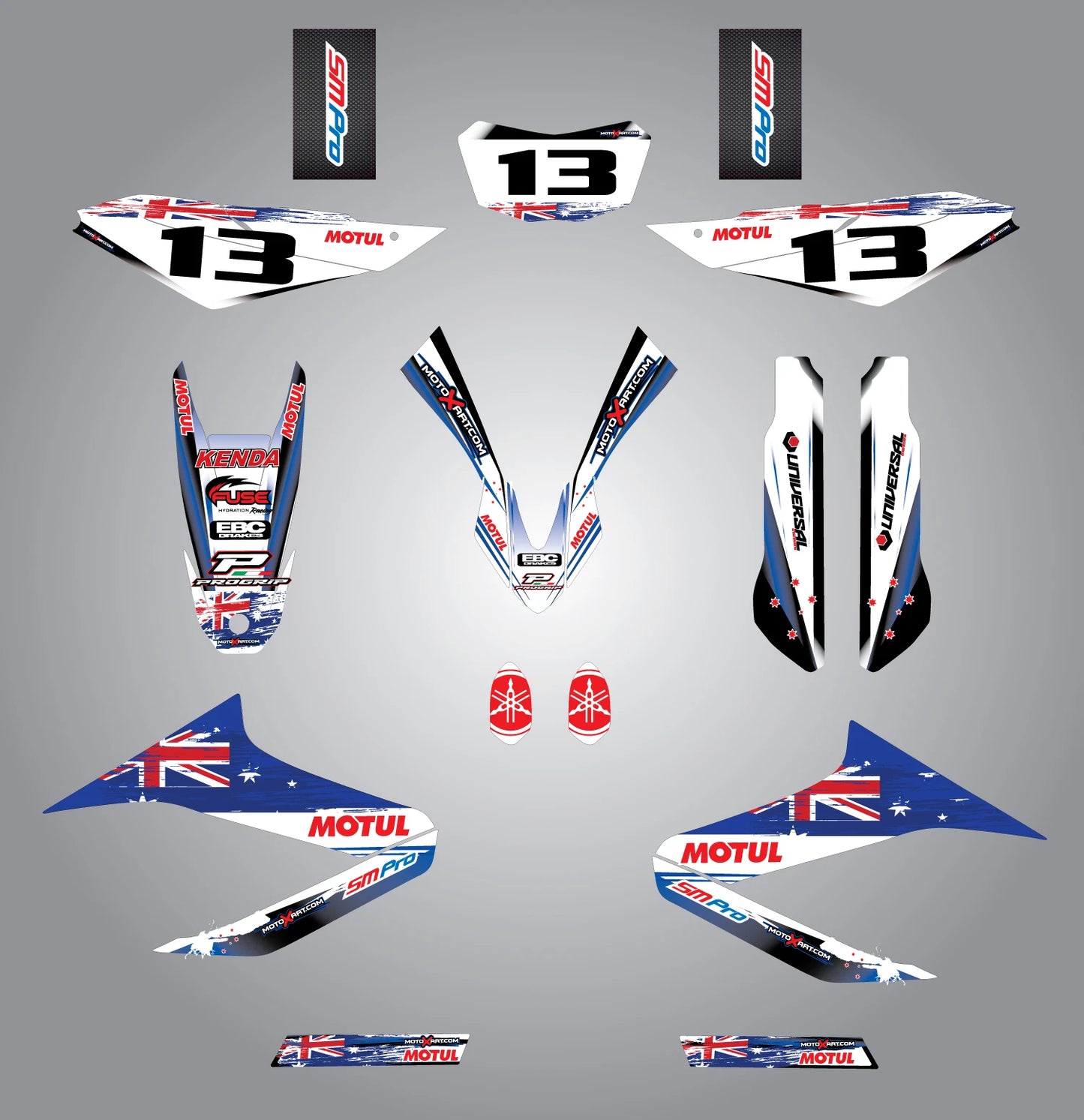 Custom Graphic Kit - Aussie Pride for Yamaha WR 125 R