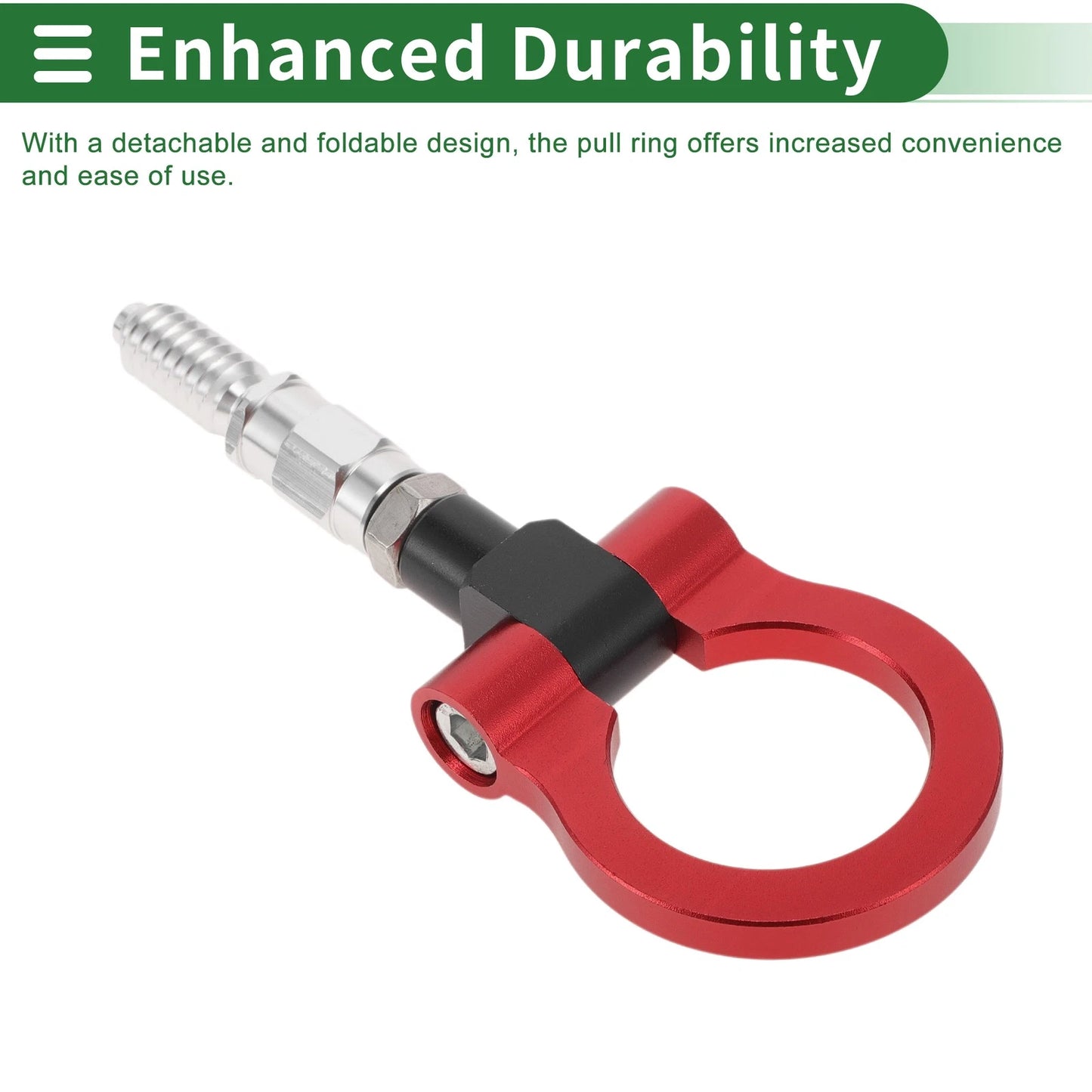 15.6mm Aluminum Alloy Front Rear Tow Hook for Ford Focus (1998-2025)
