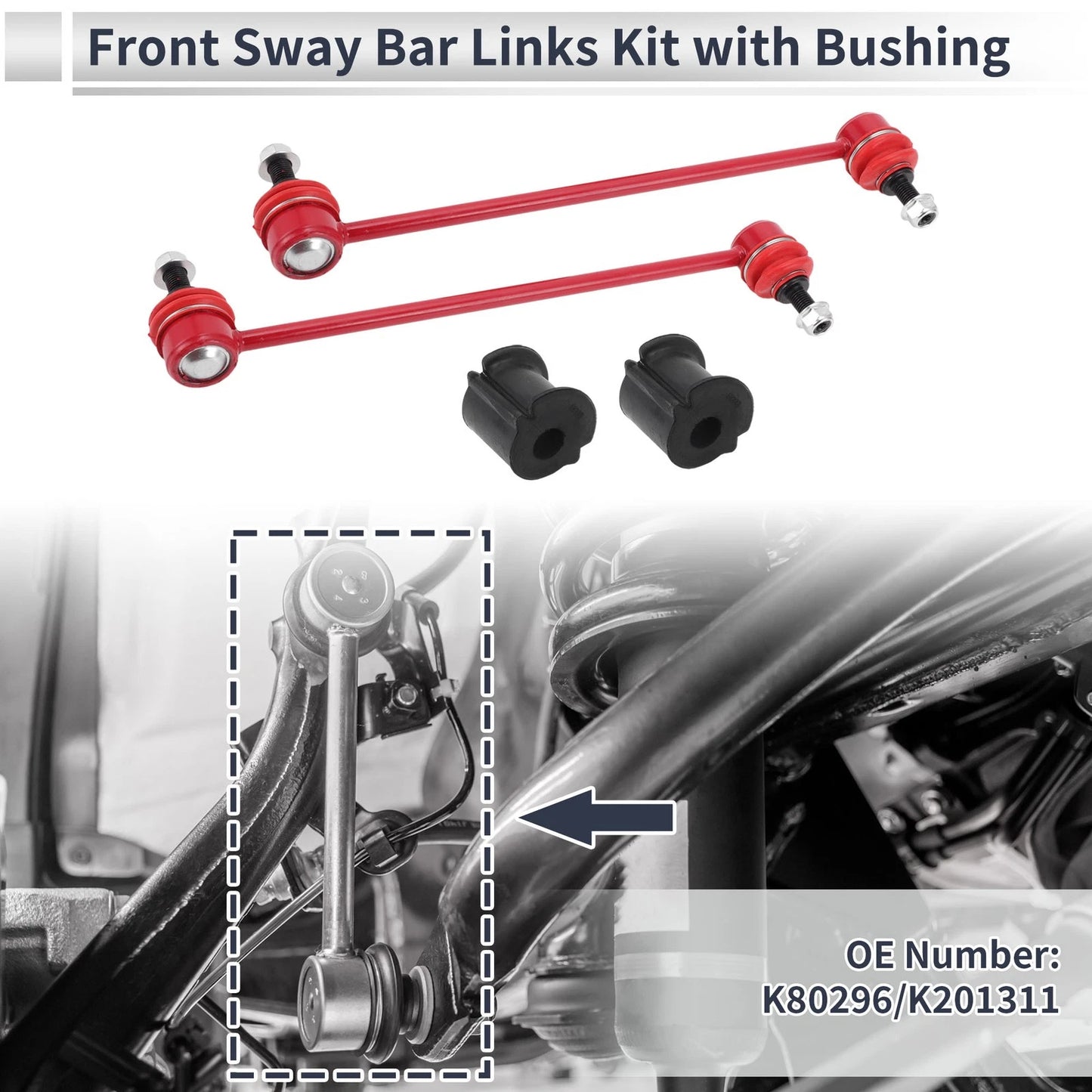 Front Stabilizer Bar Links 2 x Bushing for Mercury Mariner (2005–2011)