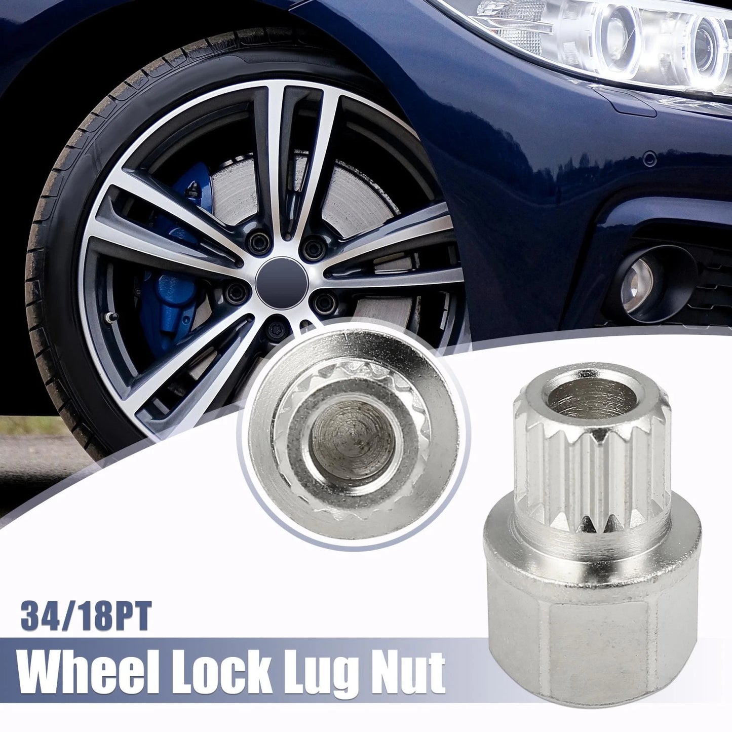 Hollow Car Anti Theft Wheel Lock Lug Nut Screw Removal Key for BMW