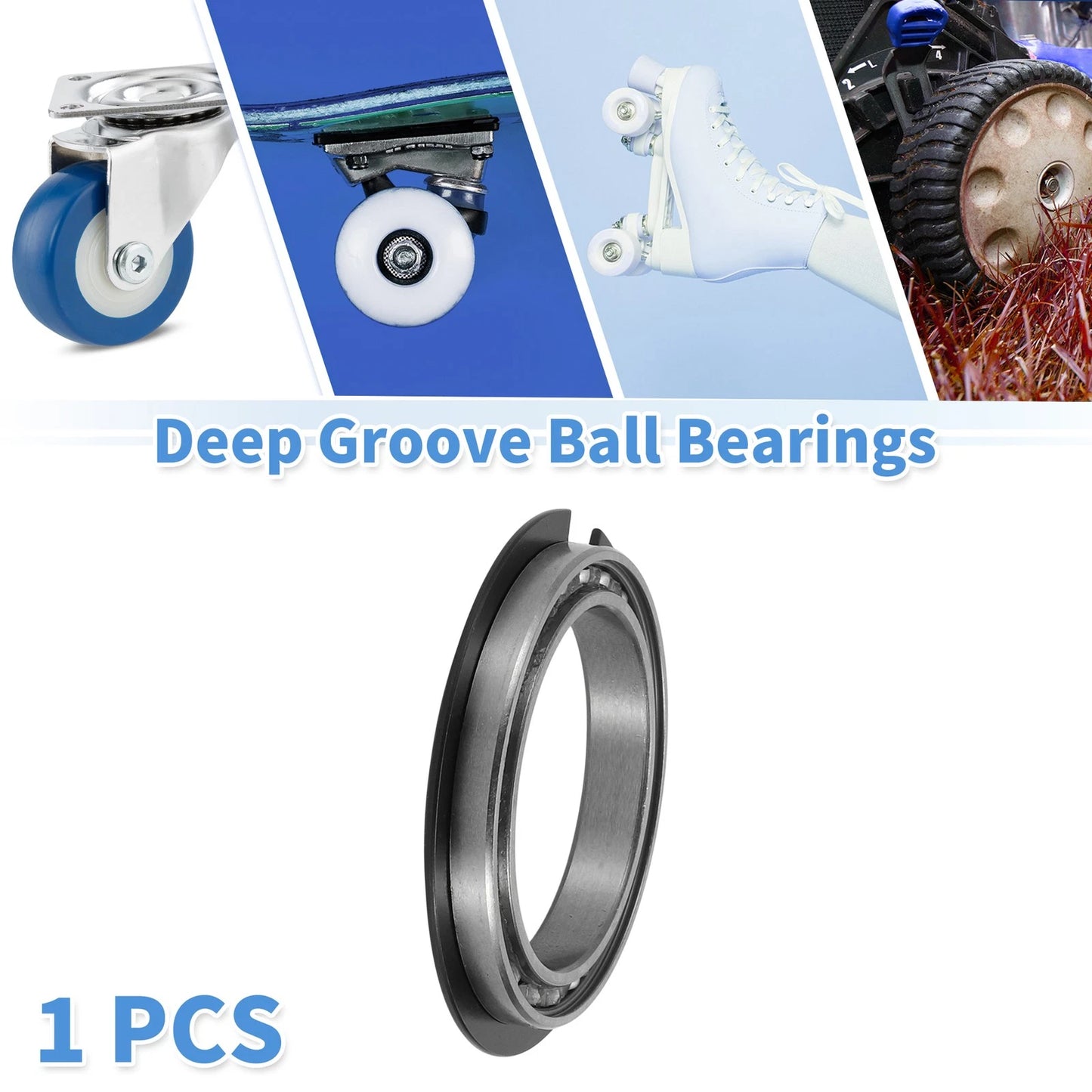 Deep Groove Ball Bearings 35x47x7mm 1 Pc Silver Tone