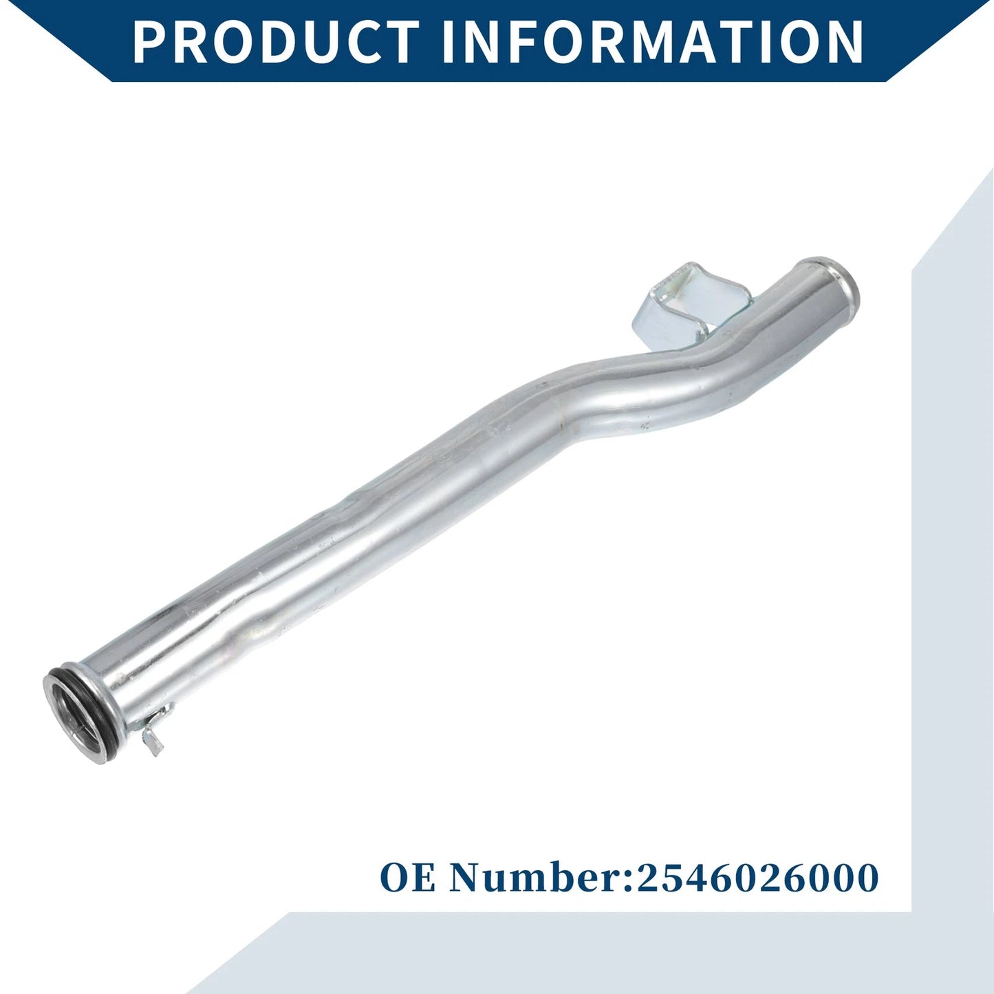 Radiator Hose for Kia Rio (2006-2011) Metal Silver Tone
