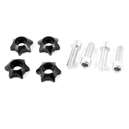 4 x Black Car Motorcycle Decorative License Plate Bolts Screws 6mm Thread for Cars