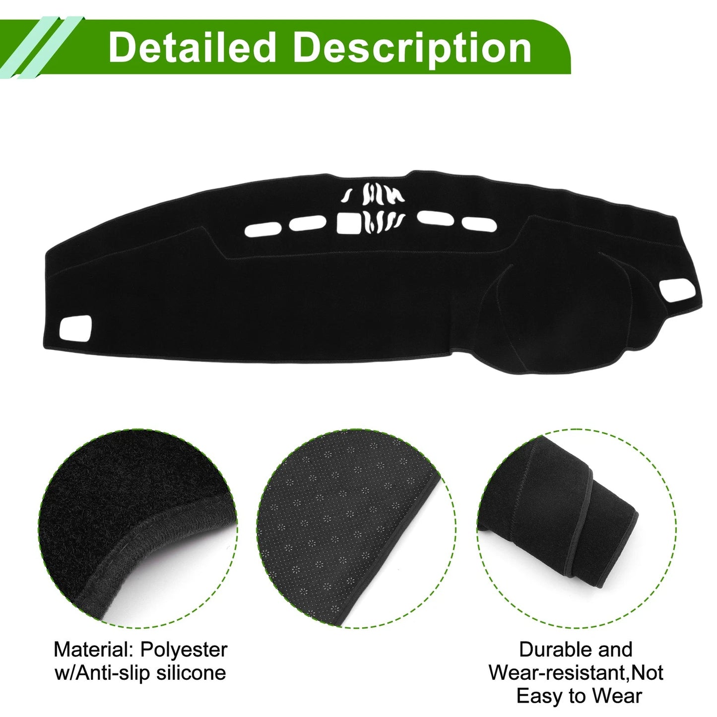 Dashboard Cover Mat for Land Rover Discovery 3 (2005-2009) Black