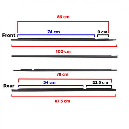 Outer Weatherstrip Door Belt Set 4 Fits Toyota Corolla AE90 AE92 SED 1987-91 D05