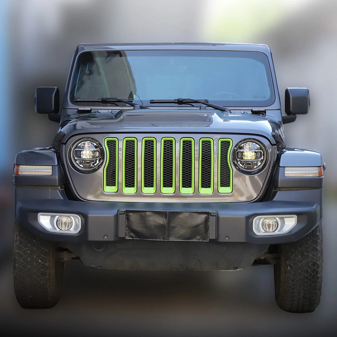 7pcs Front Grille Insert Cover Kit for Jeep Wrangler JL (2018-2021)